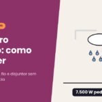 Ilustração de chuveiro elétrico com gotas de água e disjuntor de 35 A
