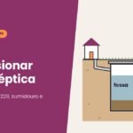 Corte do terreno com casa, fossa séptica e sumidouro: como dimensionar fossa séptica pela NBR 7229