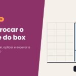 Ilustração de box de vidro com azulejos e tubo de silicone apontando para a junta