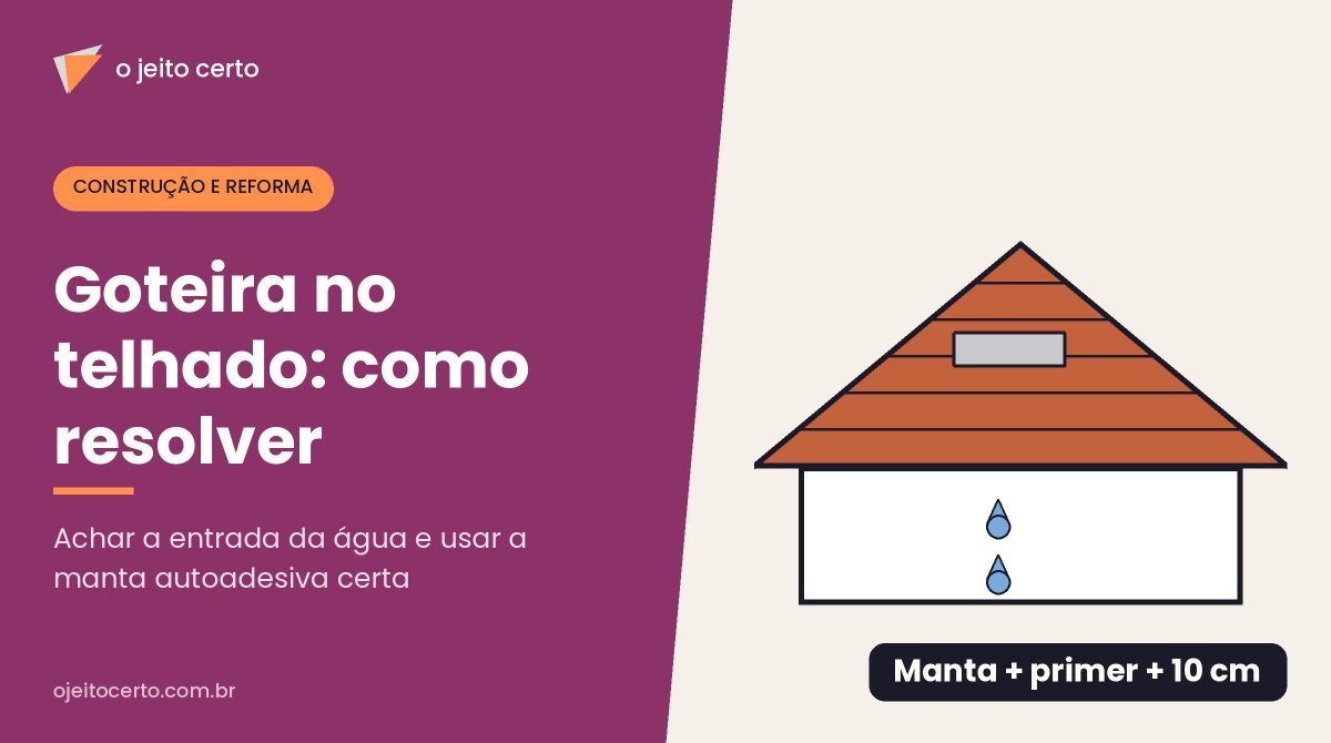 Goteira no telhado: como achar a origem e resolver com manta autoadesiva