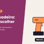 Ilustração de parafusadeira laranja de 12 V com broca e três parafusos