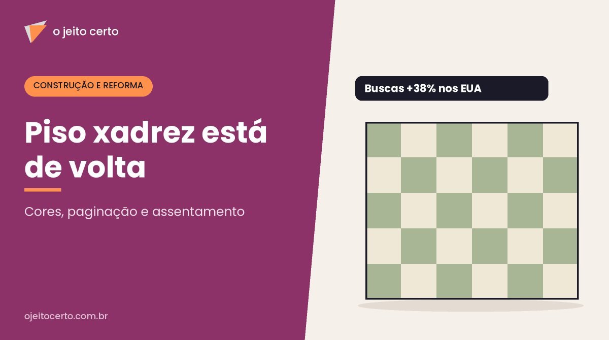 Piso xadrez está de volta: cores, paginação e como assentar