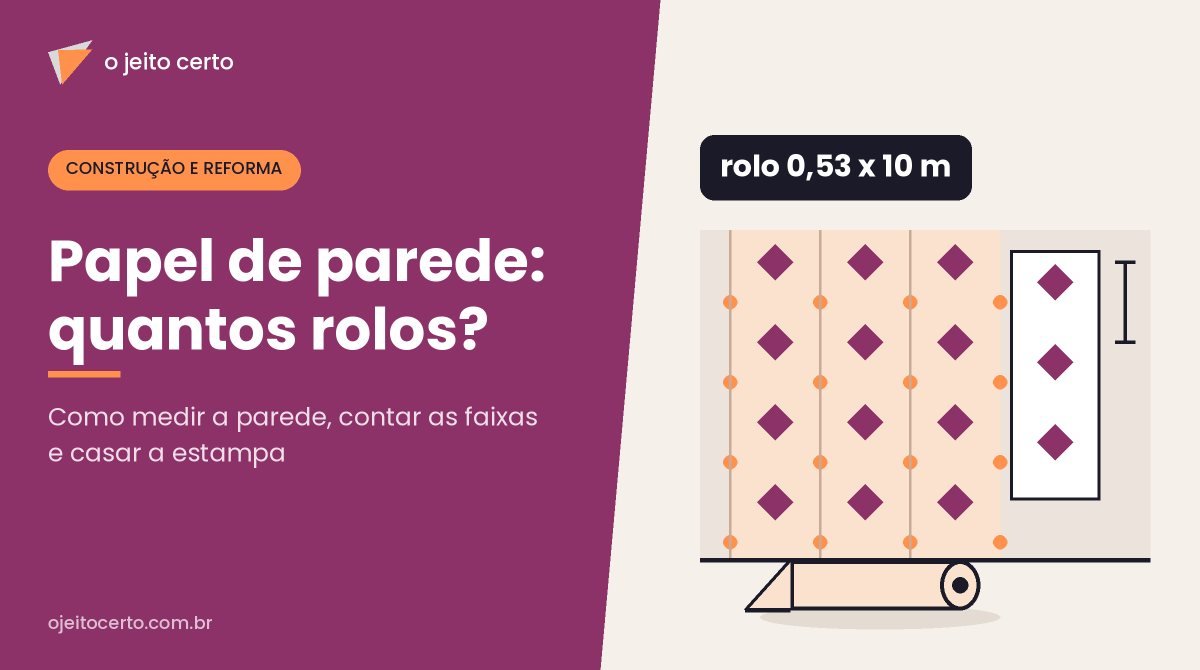Quantos rolos de papel de parede comprar: medida, faixas e estampa